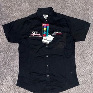 Women’s snap-on racing button up size small new with tag
